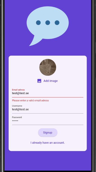 Flutter chat app