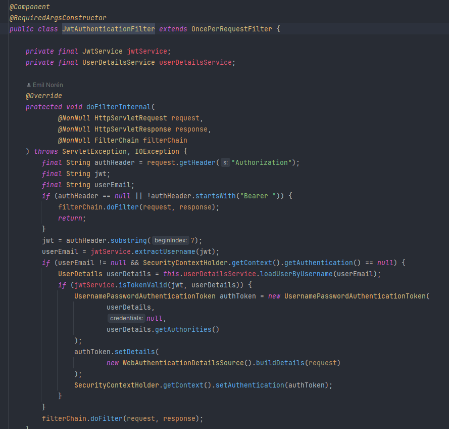 Jwt authentication